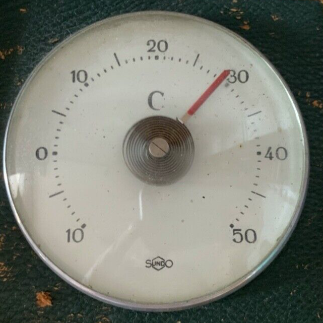 🔴 SUNDO Vintage Faltbares Tischthermometer aus Leder 