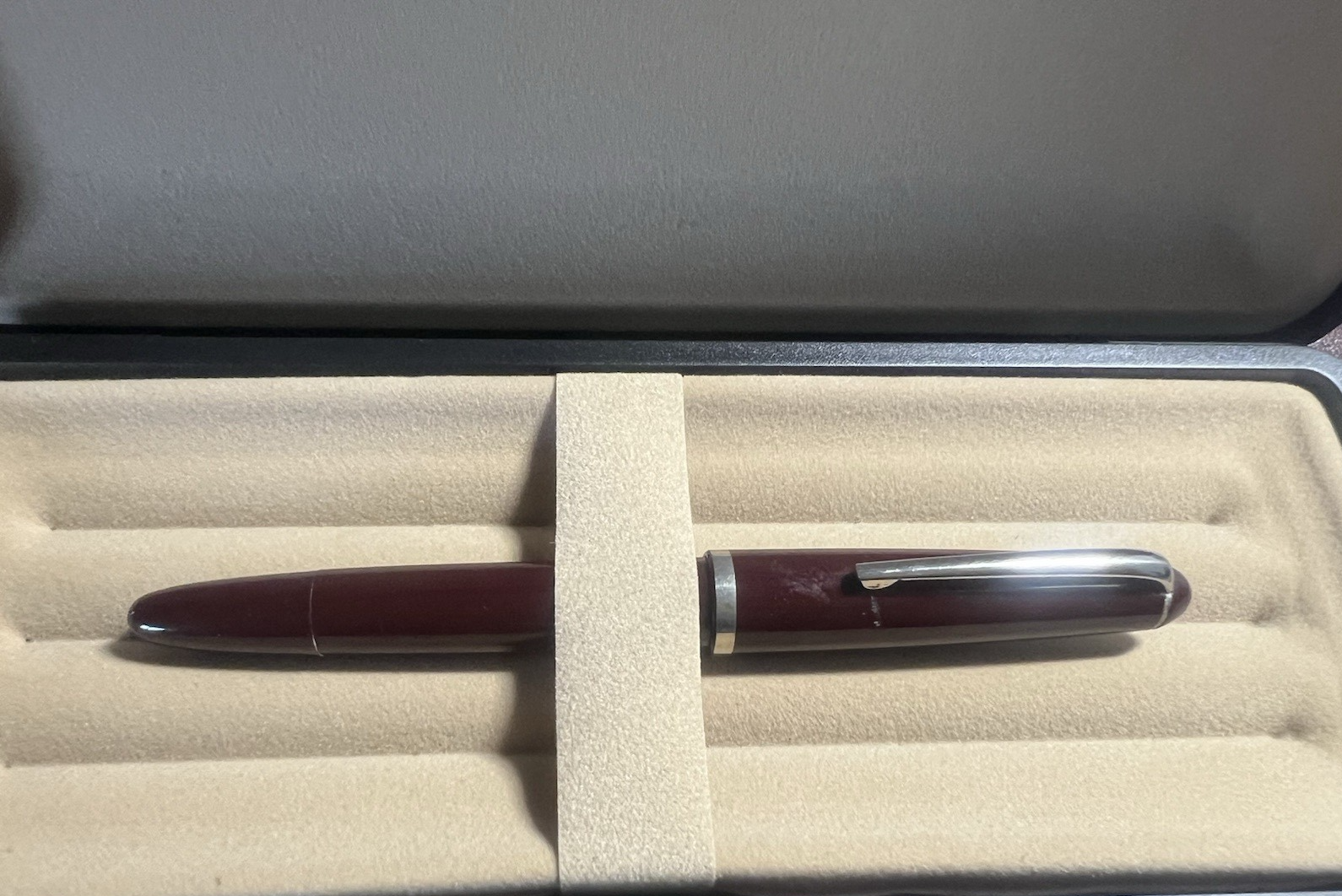 Montegrappa Stylo-Plume Stylo à Plume Bordeaux À Piston Écrit Style Vintage