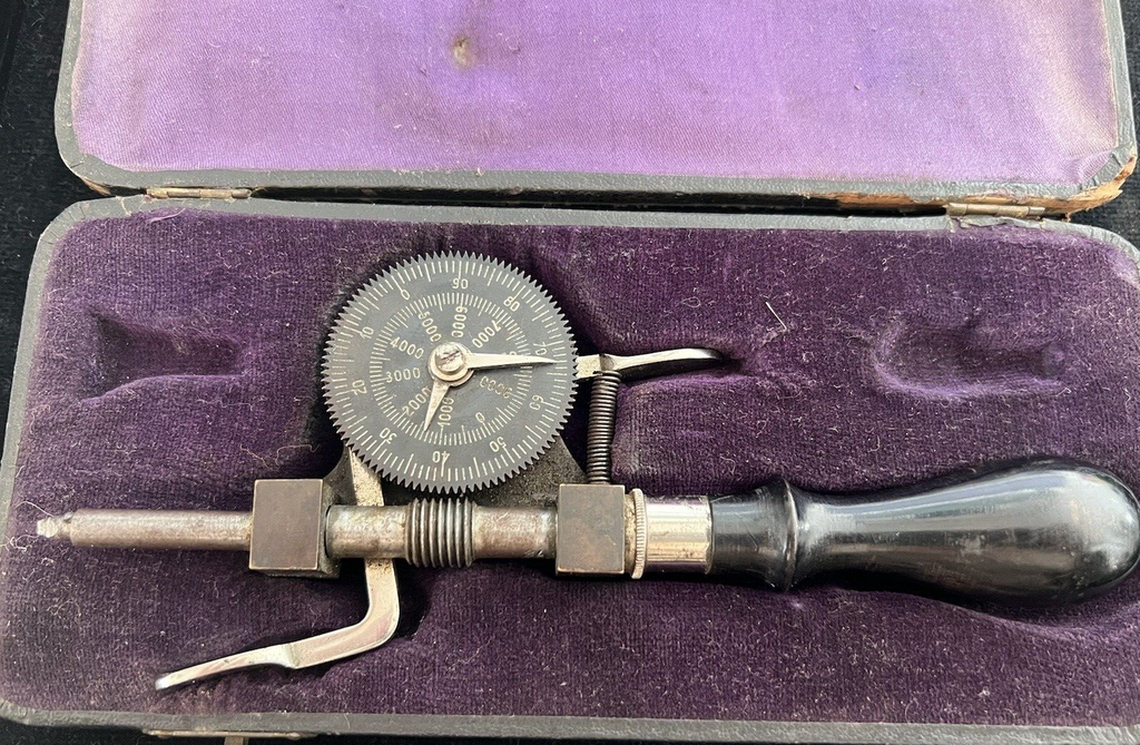 🔴 FILOTECNICA SALMOIRAGHI Tachimetro meccanico portatile x officina antico 1880