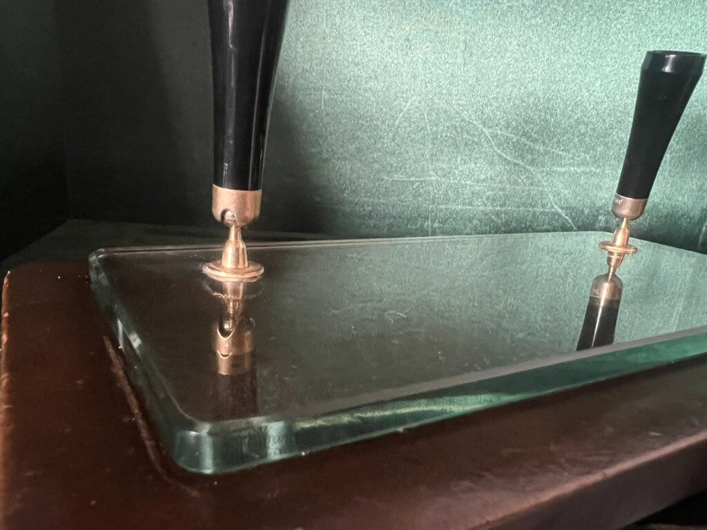 🔴 OMAS penna portapenne PELLE VETRO sfera stilografica stilofori 2 p vintage