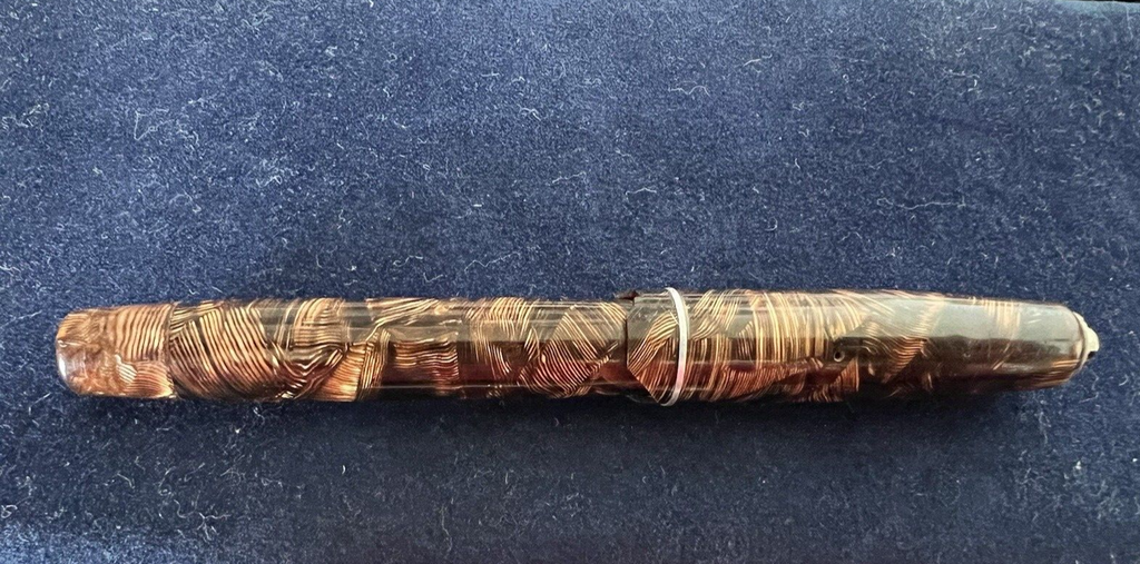 🔴 AURORA penna stilografica SELENE celluloide marmorizzata SCRIVE antica 1930