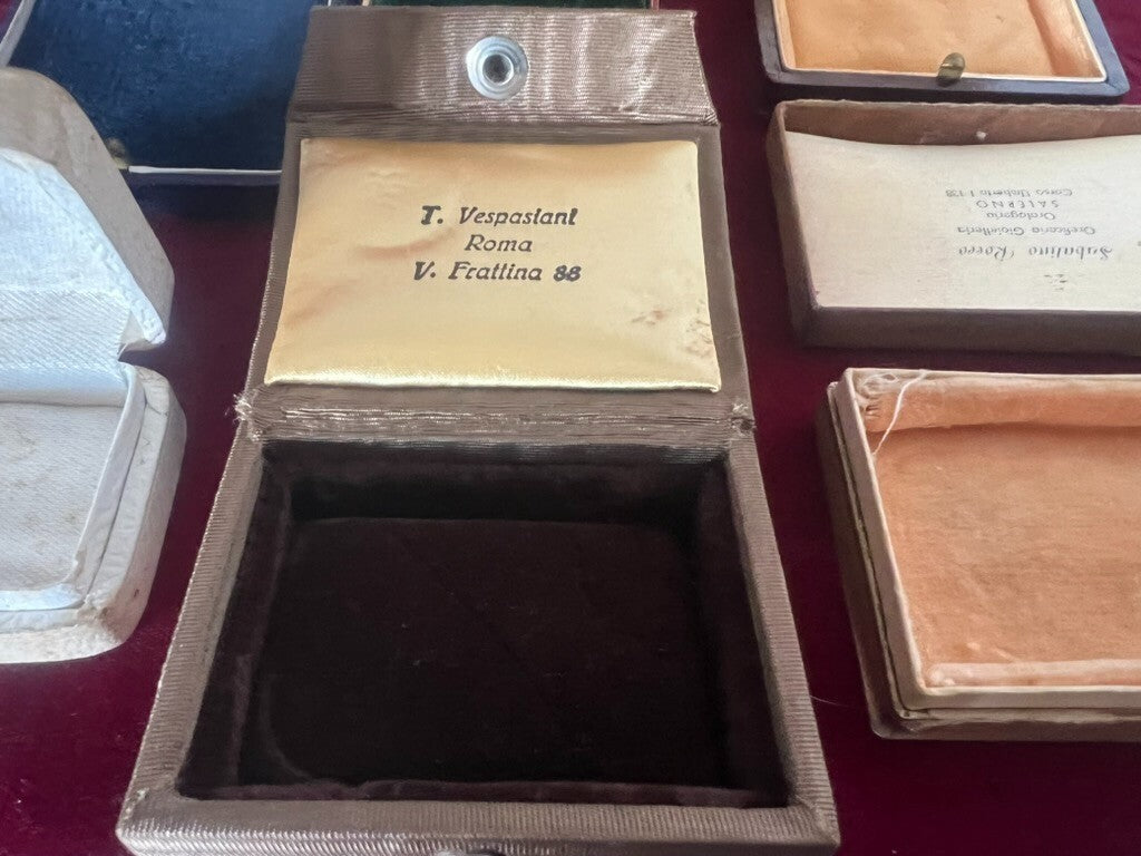 Boîtes Bijoux Cas Münzetuis Münzetui Cas Lot 6 Pièces Vintage 