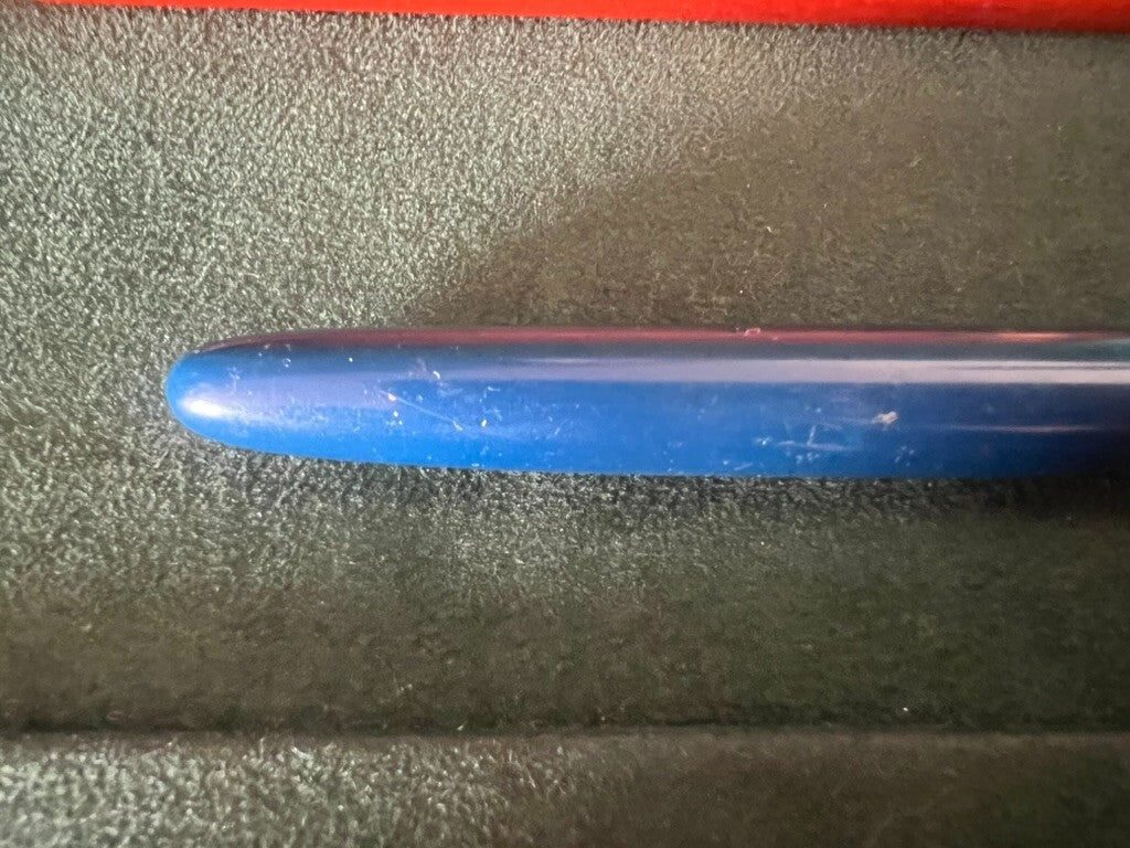 Penne Stylos-Plumes Bleu Blanque A Piston Scrivono pour Encre Vintage B