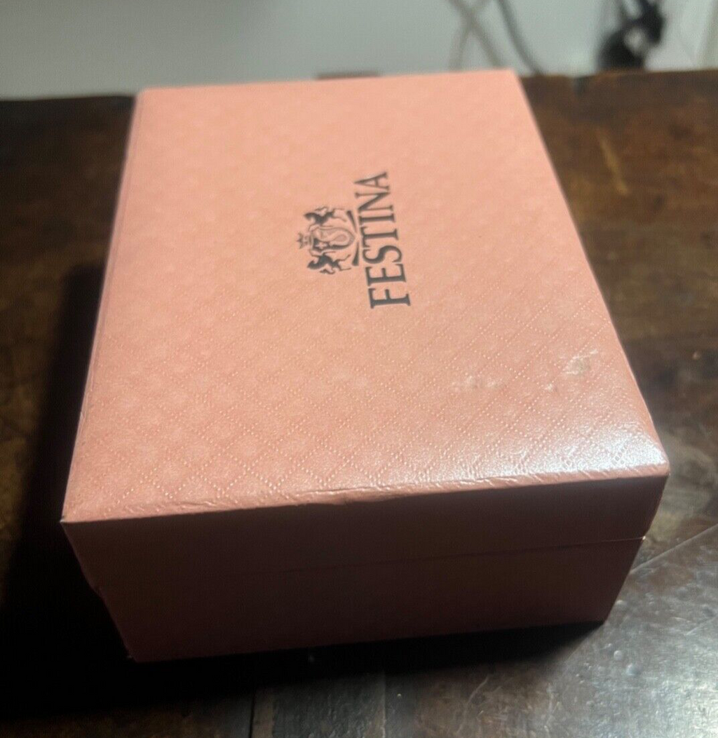 🔴 FESTINA box scatola orologio donna porta gioielli espositore display anelli A