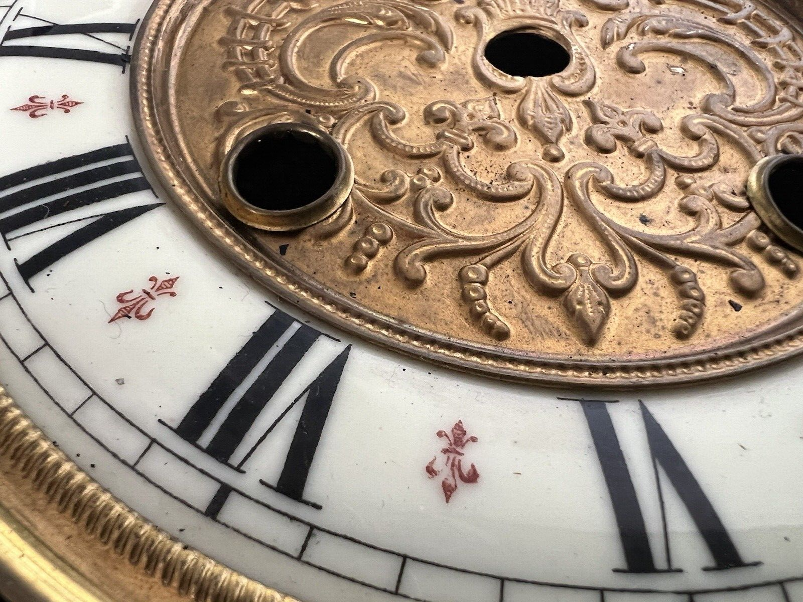 🔴 QUADRANTE orologio pendolo muro parete smaltato parti pezzi ricambio vintage