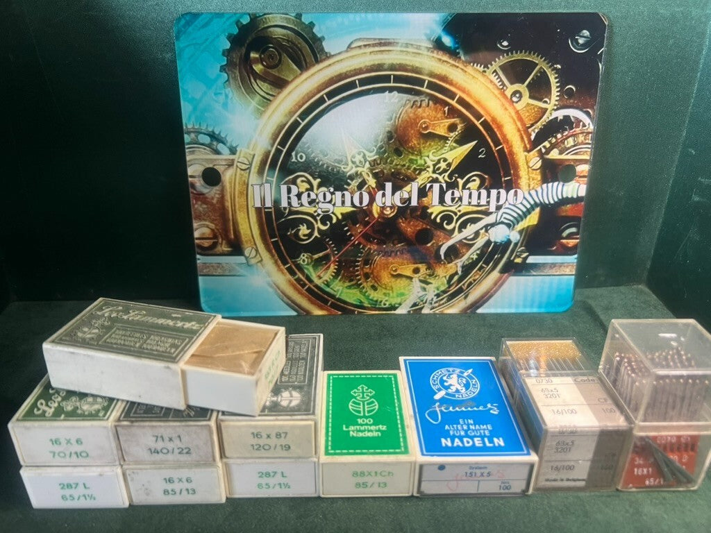 🔴 LAMMAMERTZ Nähmaschinennadeln 60, 65, 85, 120, 140 im Block, Los 3 