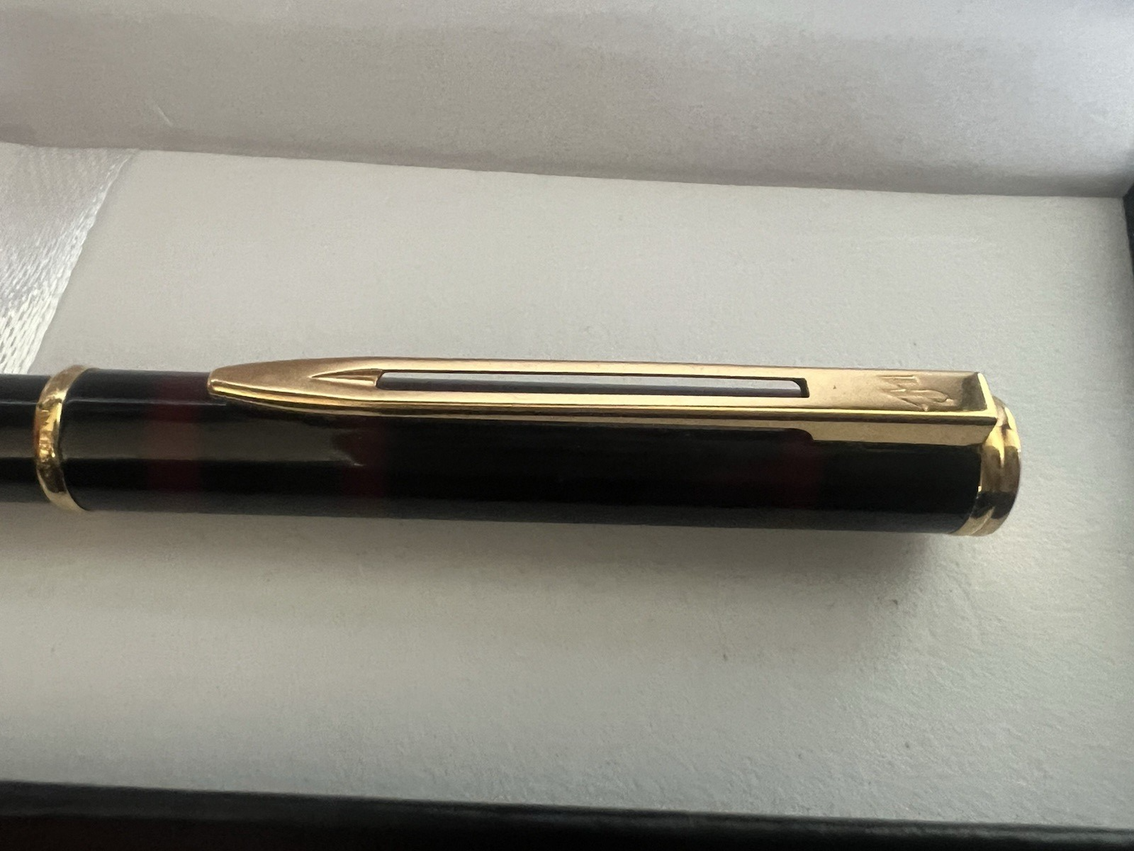 🔴 WATERMAN penna sfera lacca Gentleman marmorizzata laminati oro scrive
