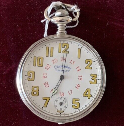 🔴 Orologio tasca CHRONOMETRE LES POILUS uomo quarzo parti ricambio