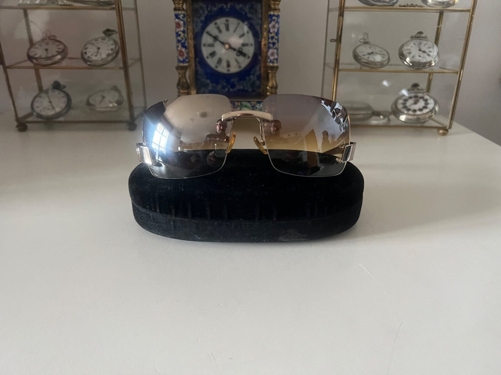 Leo Martini Lunettes Soleil Femme Lentilles Gradient Marron Avec Rayures, Cru