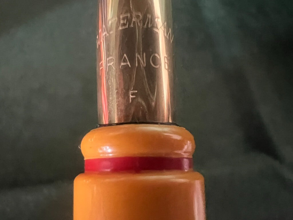 🔴 WATERMAN penna stilografica E sfera ROSSE F cofanetto vintage 2 PENNE