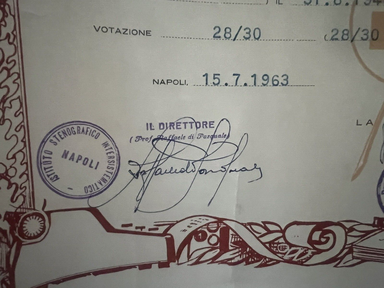 🔴 Diploma STENODATTILOGRAFIA ISI Istituto Stenografico Intersistematico 1963