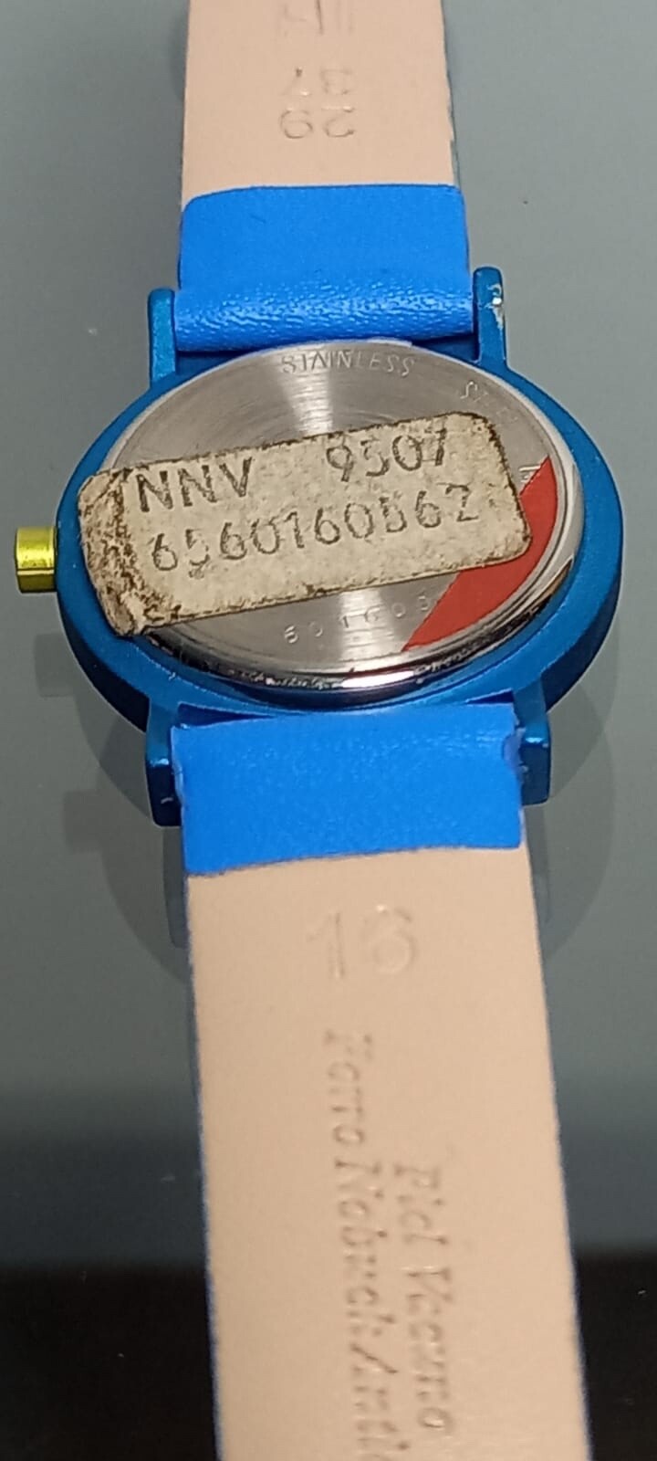🔴 MONDIA orologio unisex FLASH azzurro Movimentol quarzo funzionante vintage