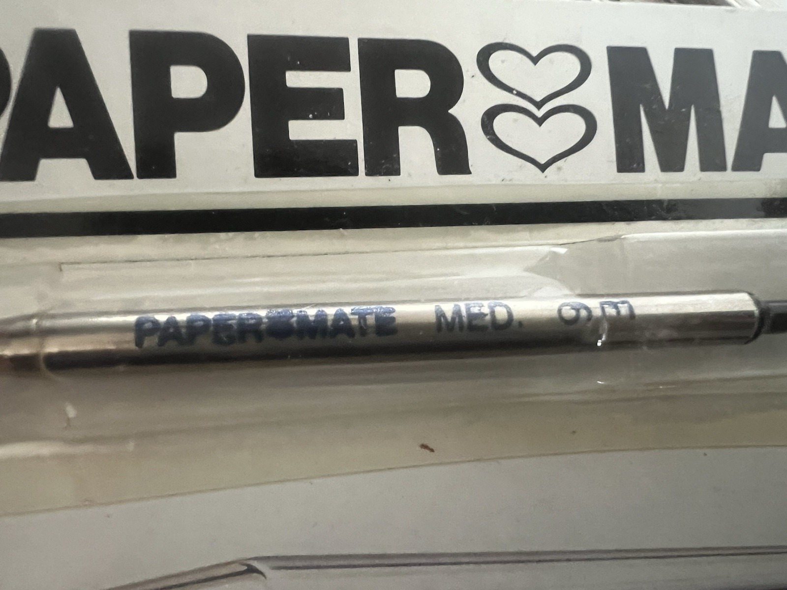 🔴 PAPERMATE refill penna nero medio 3 PEZZI ricambio ricarica inchiostro Aurora