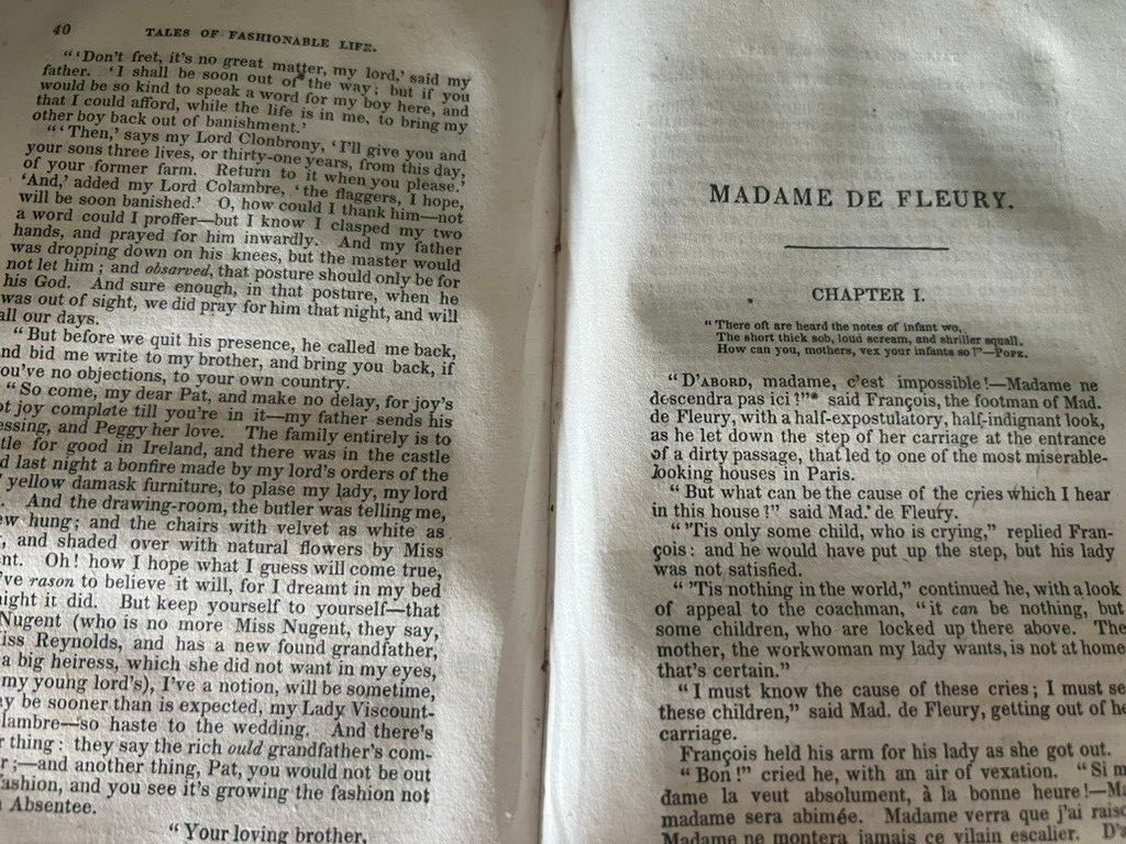 Livre Novels And Tales Maria Edgeworth En Anglais Volume 9 Antique 1835