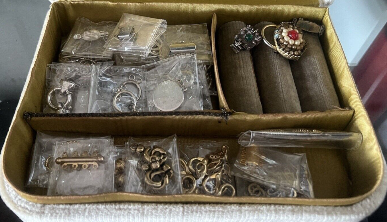 🔴 Halskettenverschlüsse mit Karabiner, Konvolut mit 71 Stück, ebenfalls Vintage 