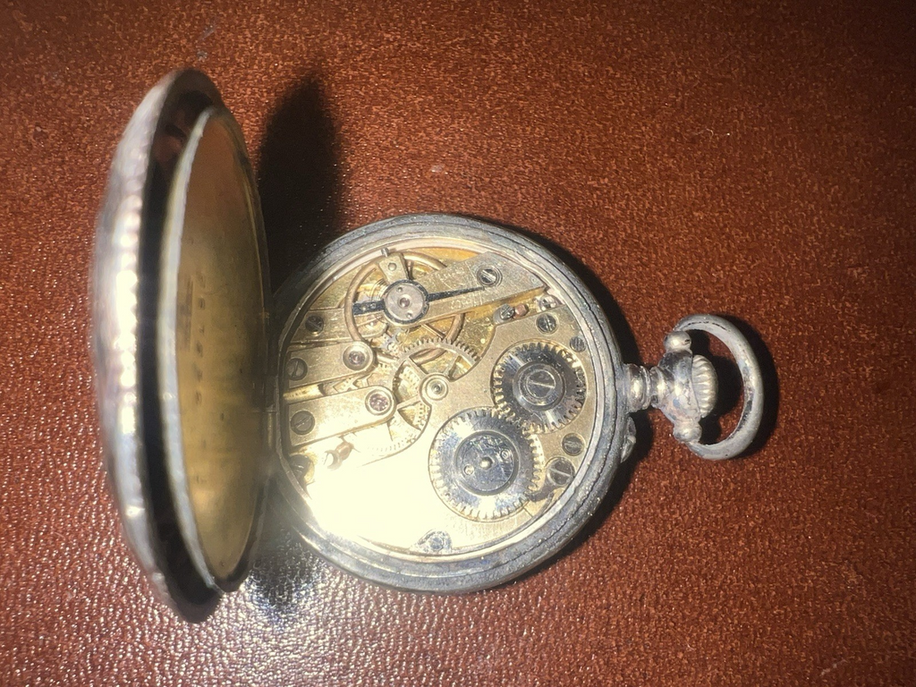 🔴 Orologio tasca ARGENTO 800 donna revisionare parti vintage UNION HOROLOGERE 1