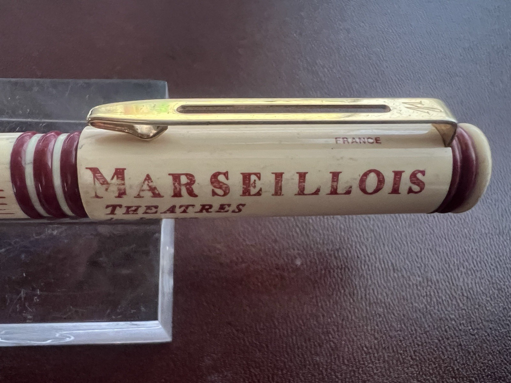 🔴 WATERMAN penna stilografica Marseillois theatres pennino F vintage