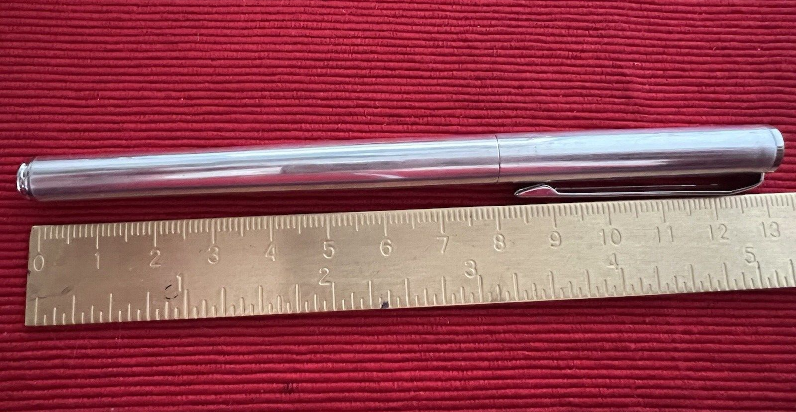 🔴 Penna stilografica ARGENTO 925 cartuccia pennino ORO 14K vintage 1970 N4
