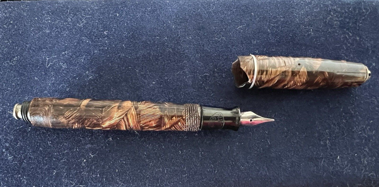 Aurora Stylo-Plume Stylo à Plume Selene Celluloïd Marbré Écrit Antique 1930 