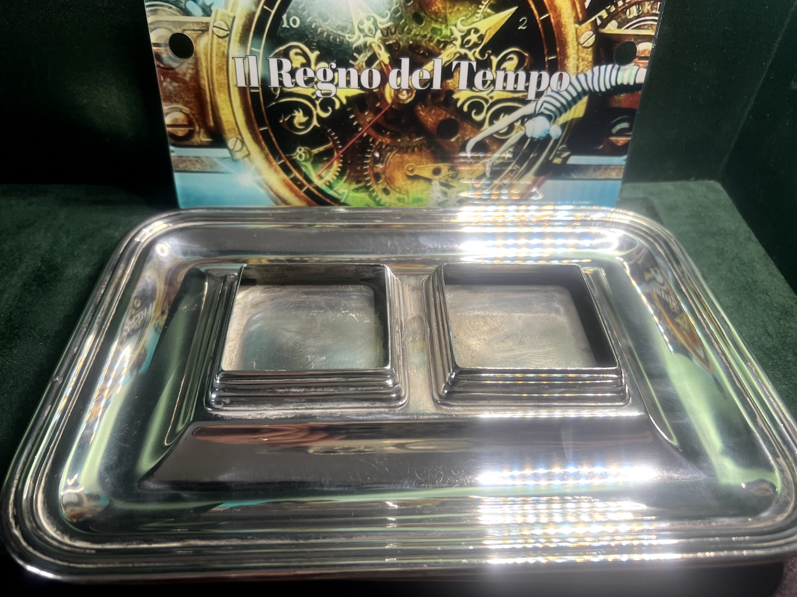 Bijoutiers Florence Base Encrier Sheffield Avec Inserts Encres Vintage