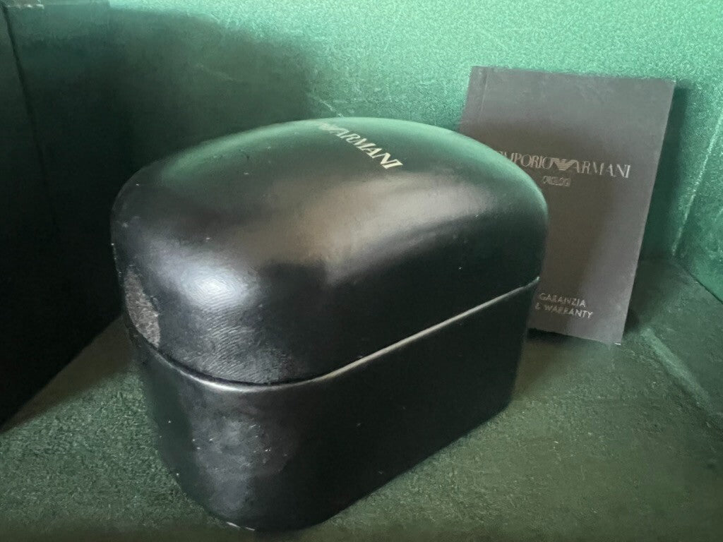 🔴 EMPORIO ARMANI box scatola orologio istruzioni garanzia e contro scatola