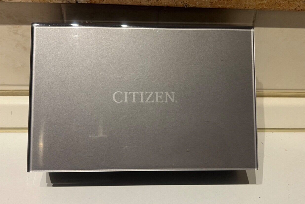 🔴 CITIZEN scatola box orologio Eco drive stiletto rigido custodia