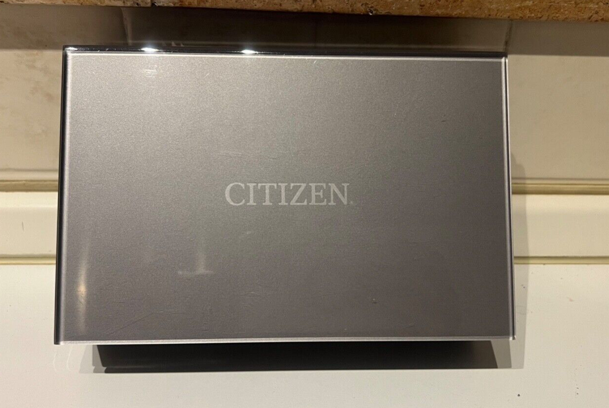 🔴 CITIZEN scatola box orologio Eco drive stiletto rigido custodia