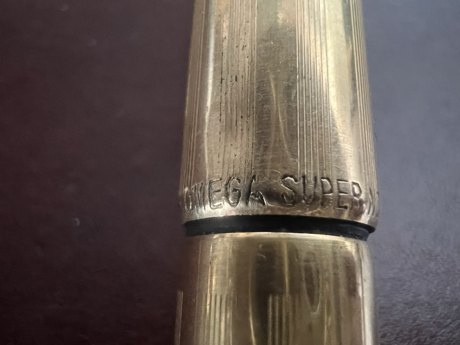 🔴 OMEGA penna stilografica SUPER NOVA placcata pennino ORO 14K scrive vintage