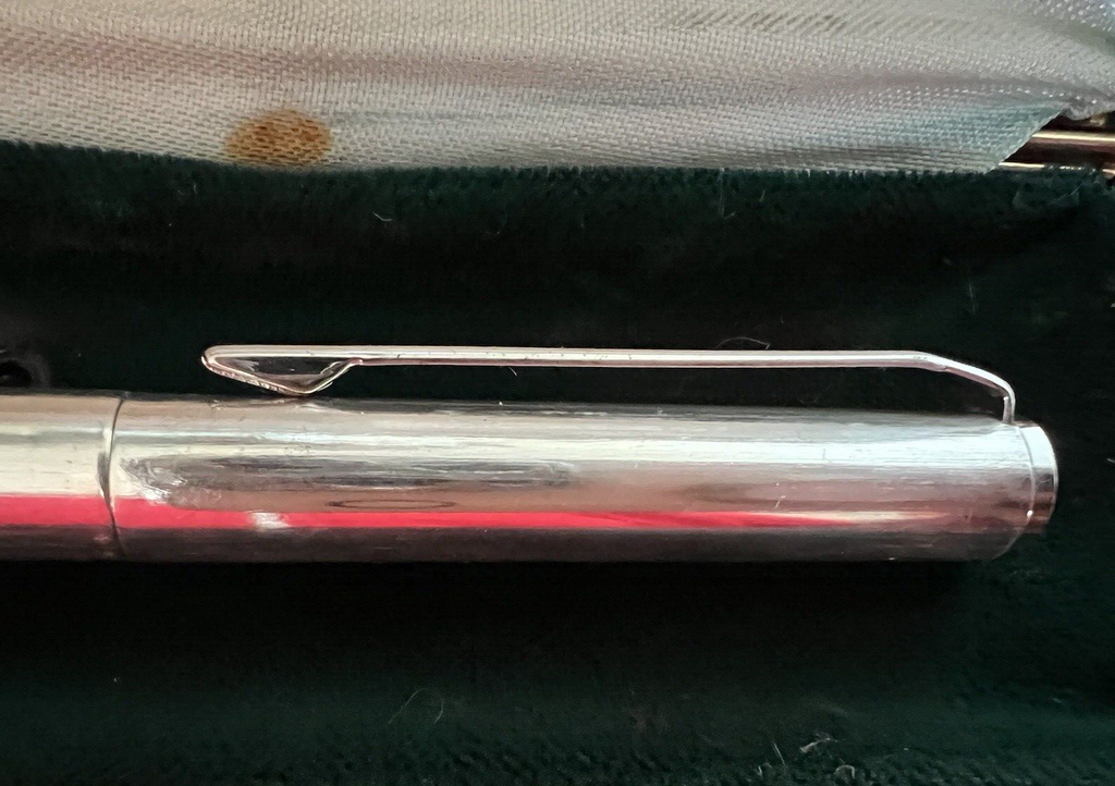 🔴 Penna stilografica ARGENTO 925 cartuccia pennino ORO 14K vintage 1970 N4