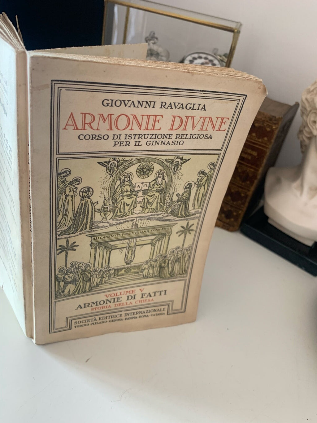 🔴 Libro ARMONIE DIVINE Giovanni Ravaglia Editrice internazionale vintage 1932
