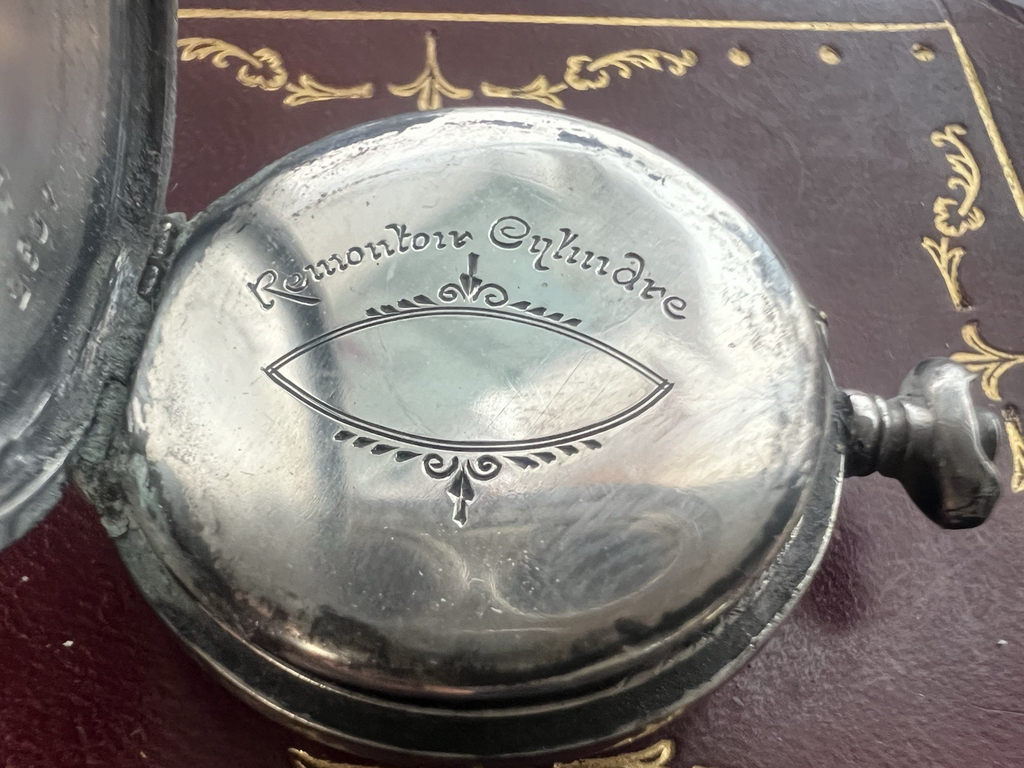 🔴 800 SILVER pocket watch for women to be overhauled, vintage parts REMONTOIR 18
