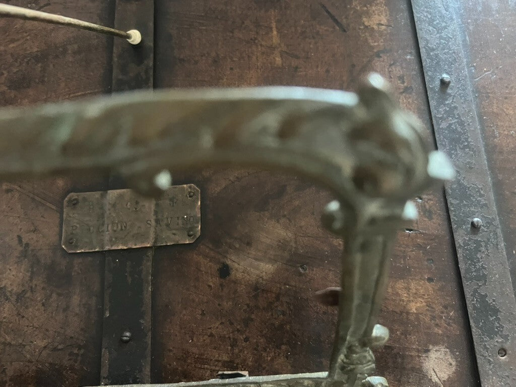 🔴 Vintage, handgeschnitzter Leseständer aus Bronze mit Flachrelief 