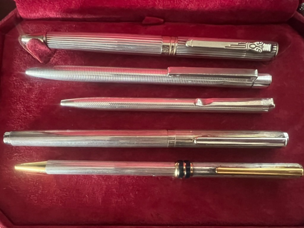 Pens Sphere Silver 925 Solid Parts Spare Parts Marlen Aurora 4 Pieces