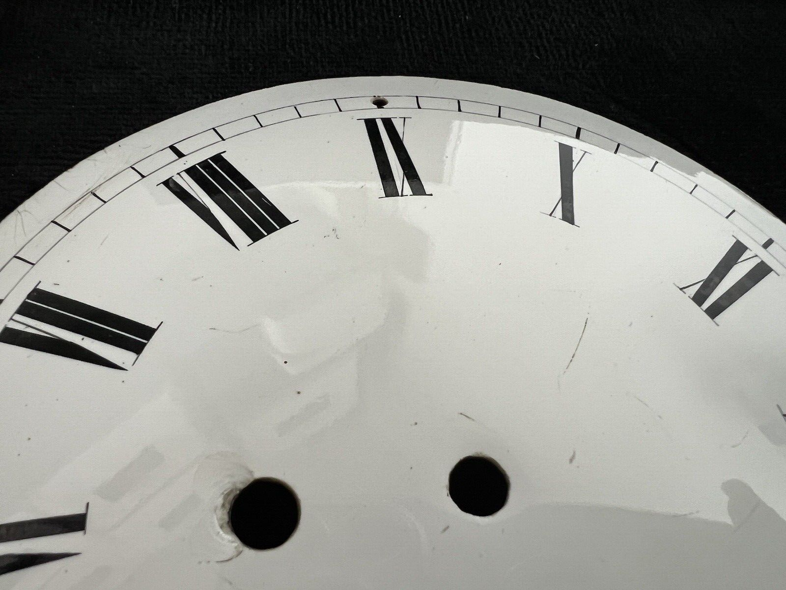 🔴 QUADRANTE orologio pendolo muro parete smaltato numeri romani vintage