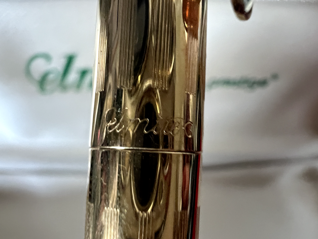 Elmitex Stylo-Plume Sphère By Montegrappa Plaqué Or Avec Boîte Vintage