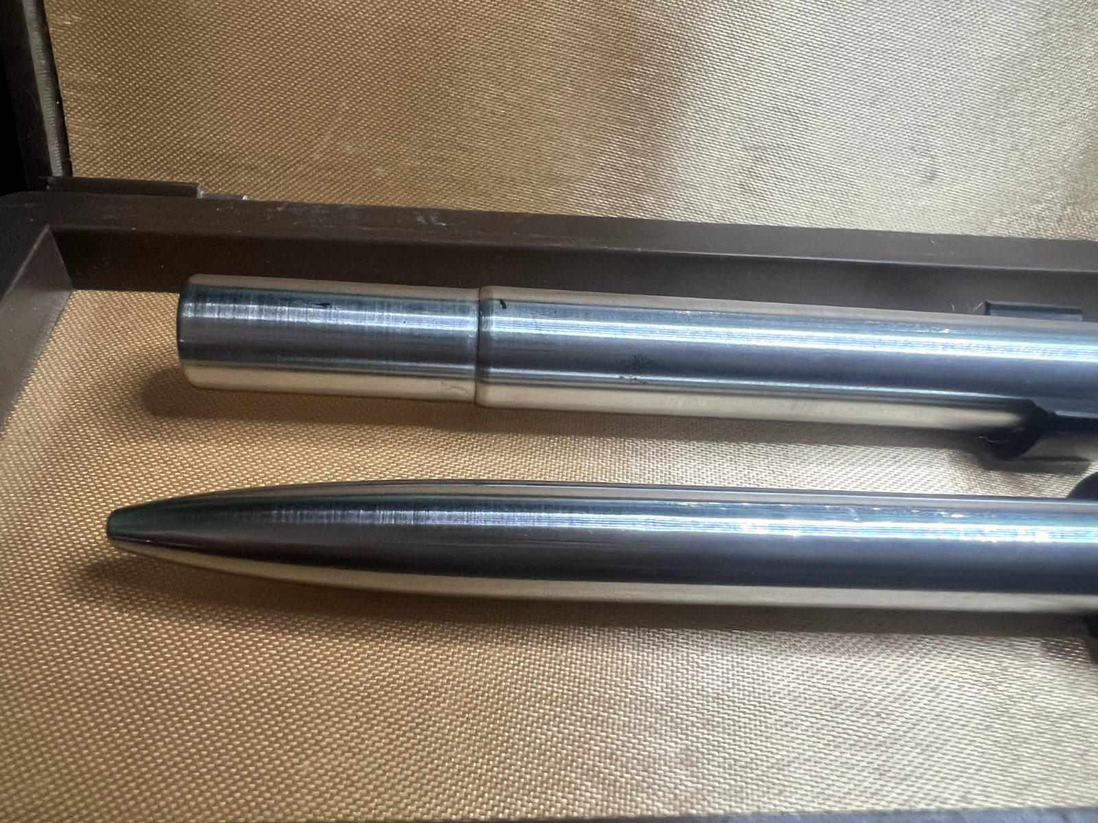 🔴 AURETTA penna stilografica By Aurora cromate lusso e sfera 2 PENNE vintage B