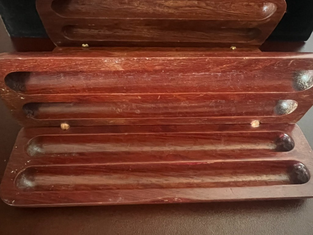 Boîtes Stylo-Plume Stylo à Plume Sphère Bois Trousse 2 Places Lot 3 Pièces 