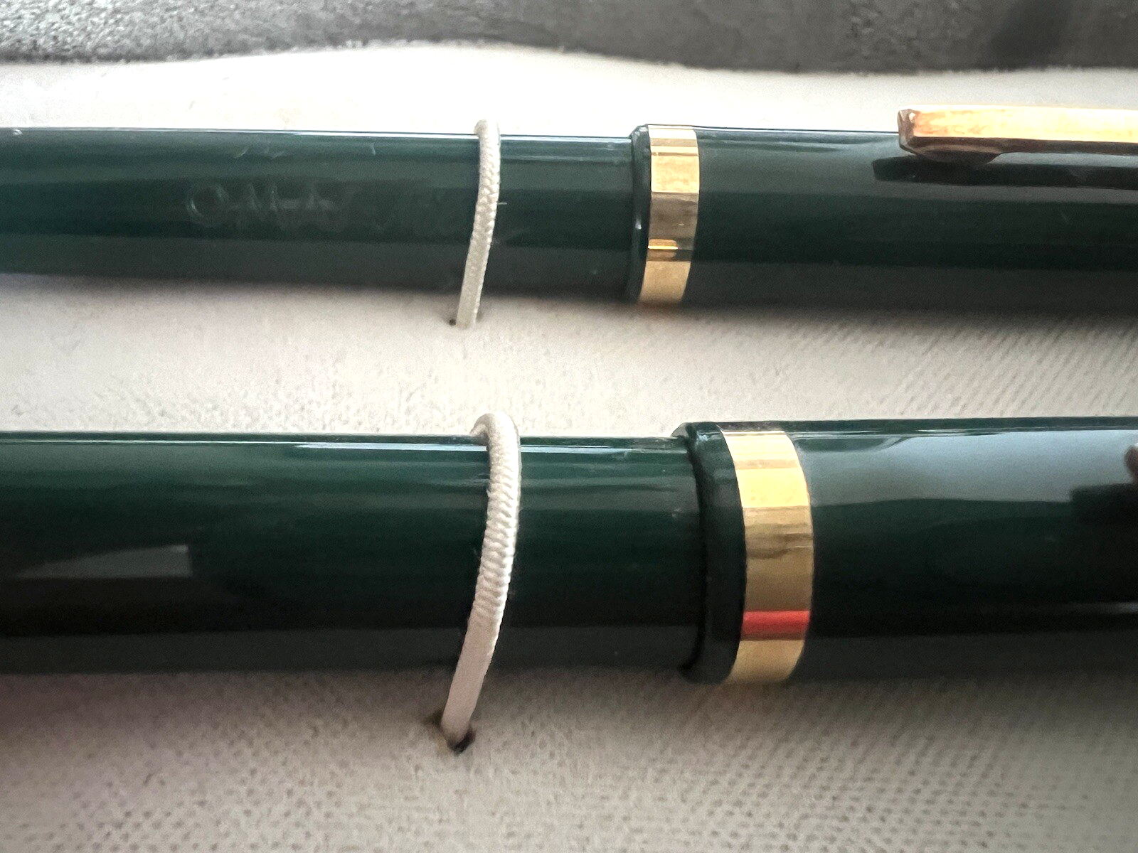 OMAS Green Füllfederhalter Studio C 14K GOLD Feder und Kugelschreiber Vintage 
