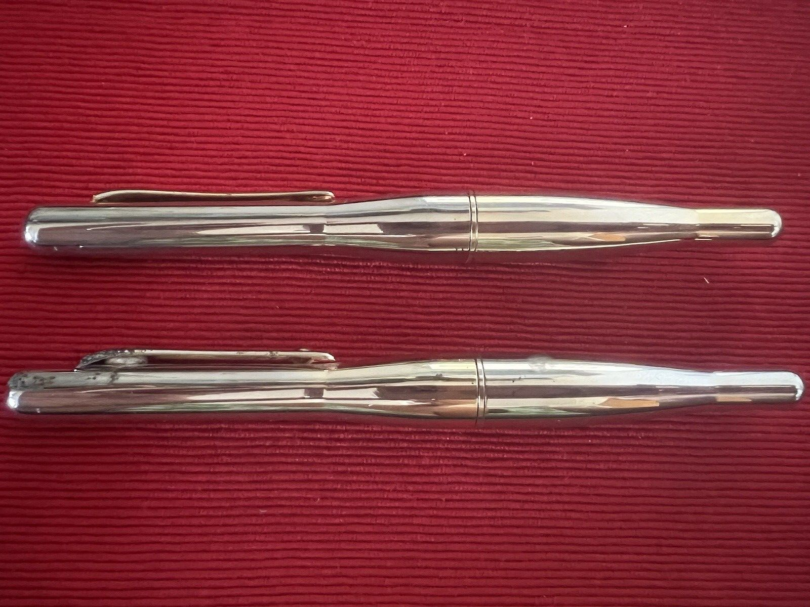 🔴 STILUS chrome fountain pens iridium nib cartridge writes 2 PENS 