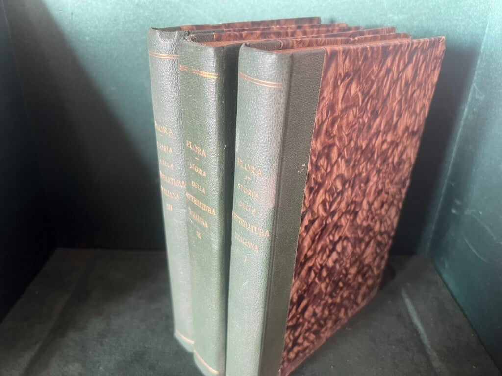 🔴 Libri STORIA DELLA LETTERATURA ITALIANA 3 volumi Flora Mondadori 1947
