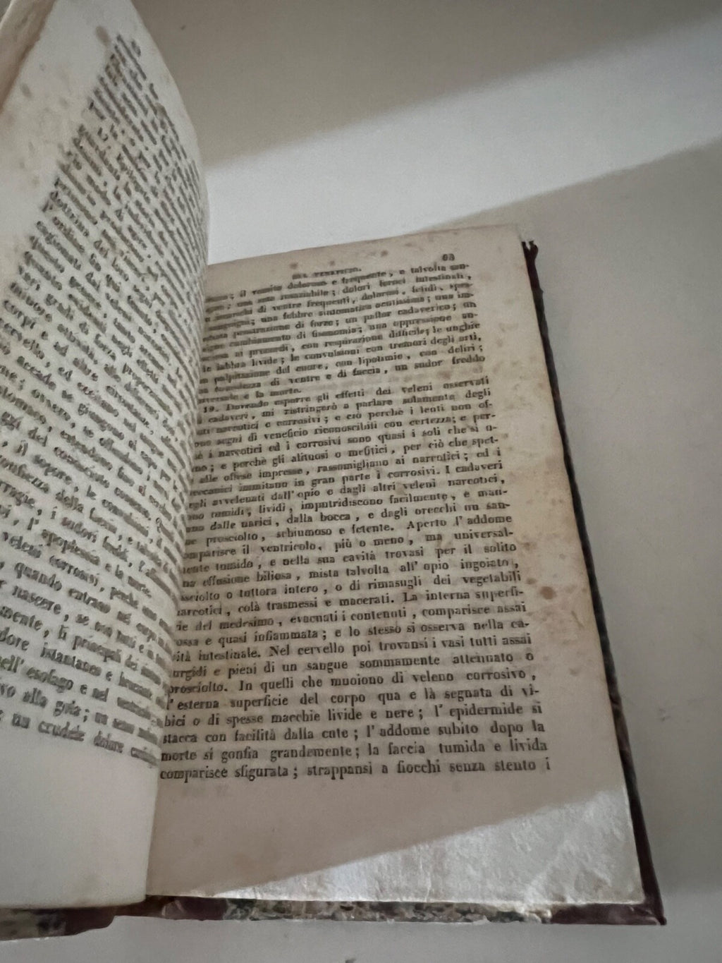 Livre Médecine Forense Giuseppe Tortosa Typographie Governativa Bologne 1842