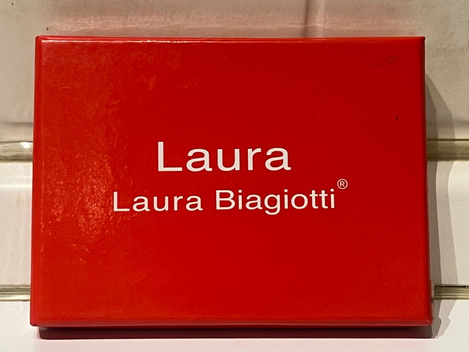 🔴 Rubrica LAURA BIAGIOTTI in vera pelle con box da borsa portatile