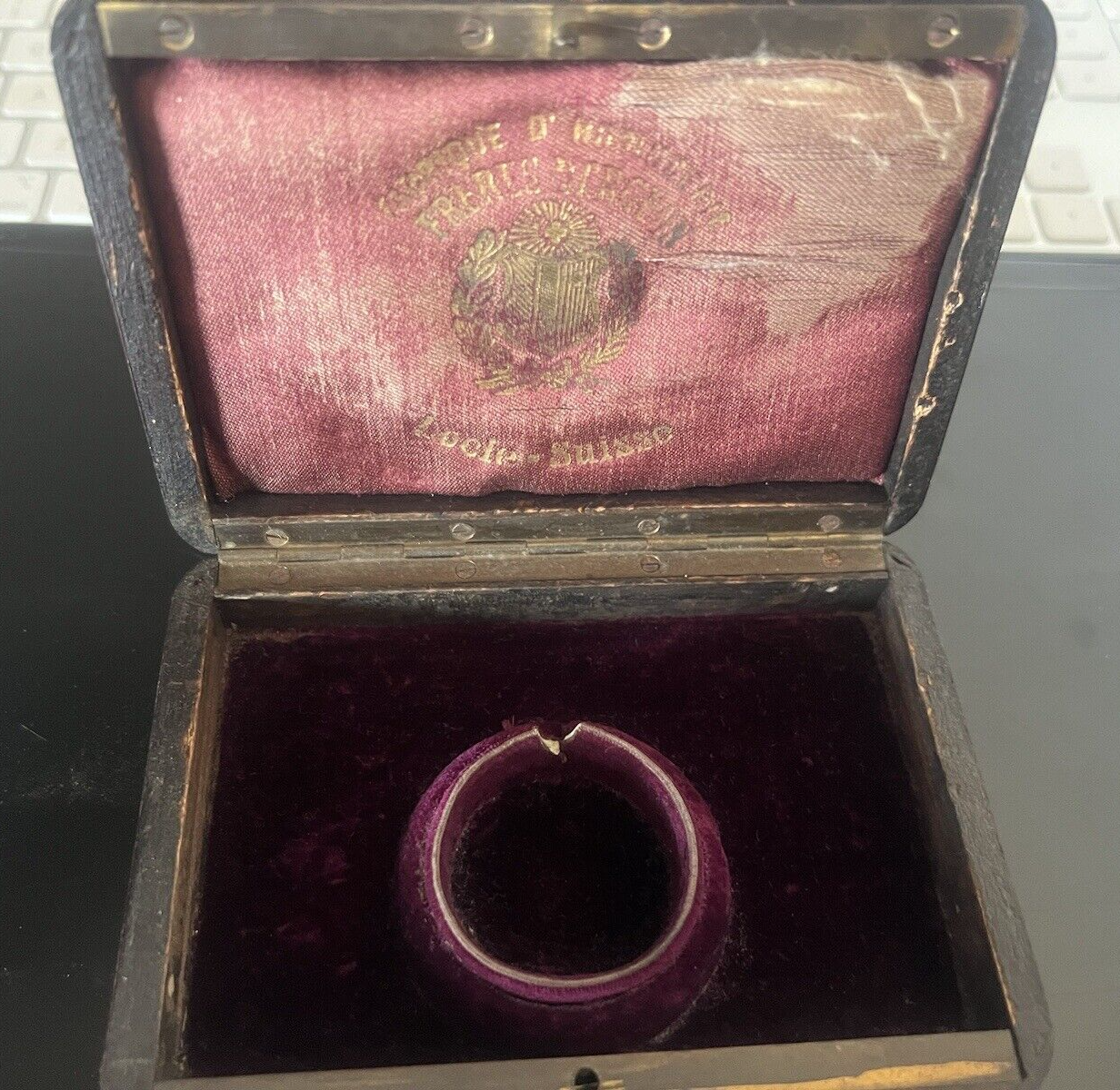 🔴 FRERES BERGEON box scatola orologio tasca cofanetto astuccio custodia vintage