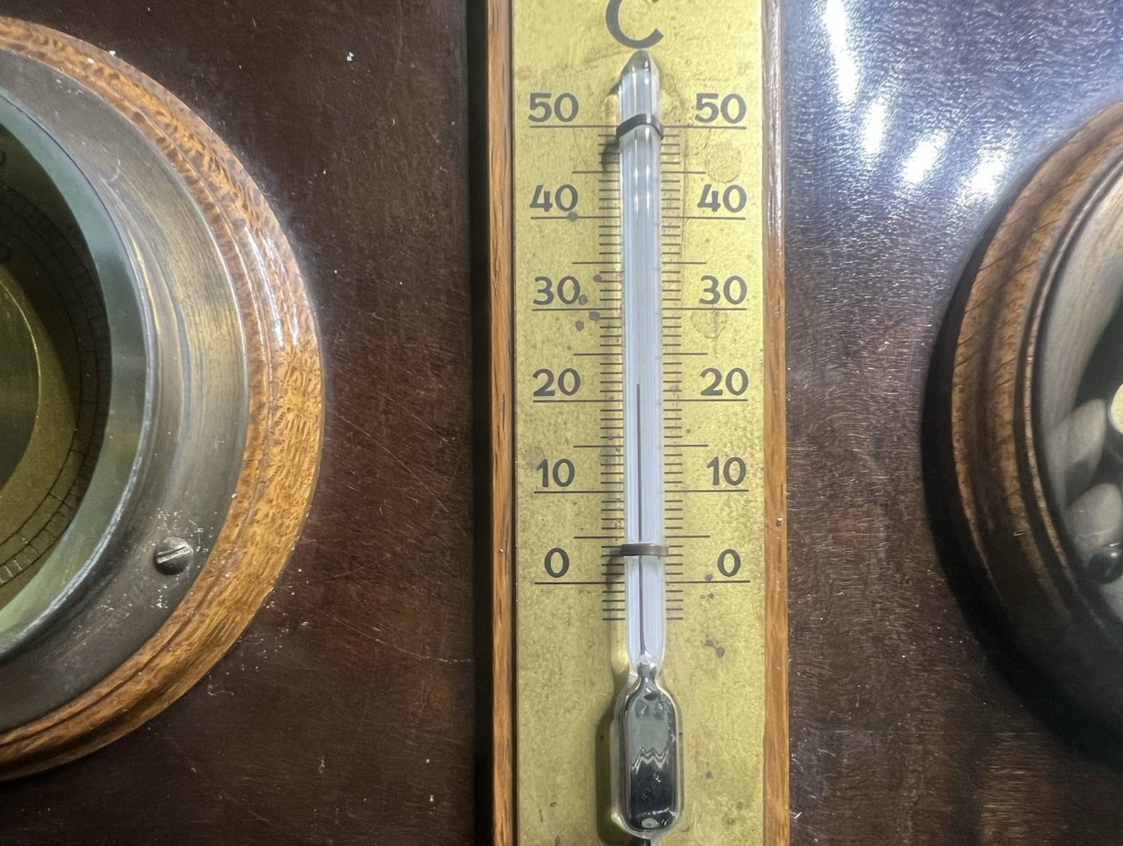🔴 SUNDO Mechanisches Barometer, Thermometer und Hygrometer, nummeriert 1905, Vintage 