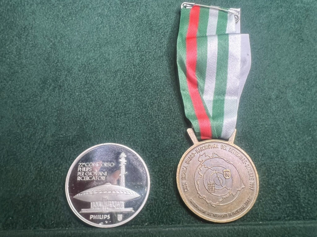 Medals Sport to The Merit Metal With Ribbons Vintage Stock n.21 
