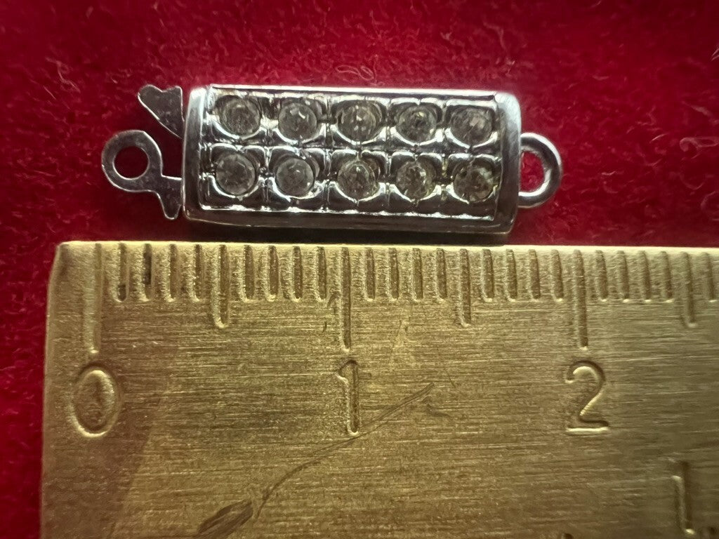 🔴 ARGENTO 925 chiusura collana gancio 1 filo con pietre dure