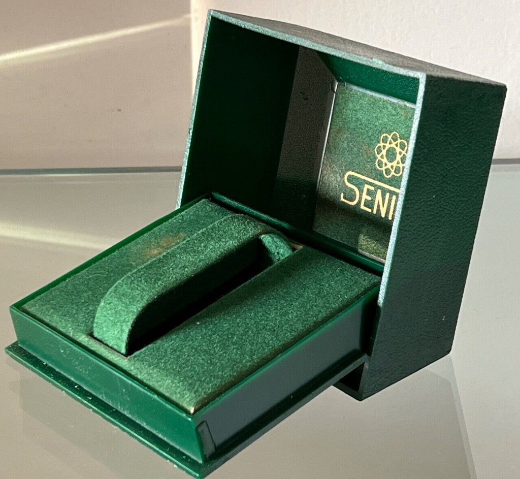 🔴 SENIOR box scatola orologio polso uomo cofanetto custodia con fermo VINTAGE