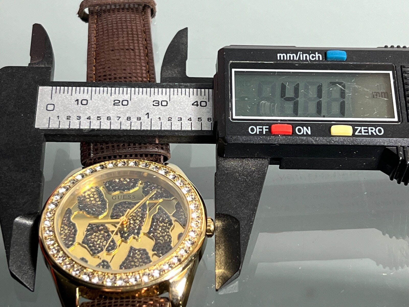 🔴 GUESS orologio donna movimento al quarzo funzionante animal W0056L scatola