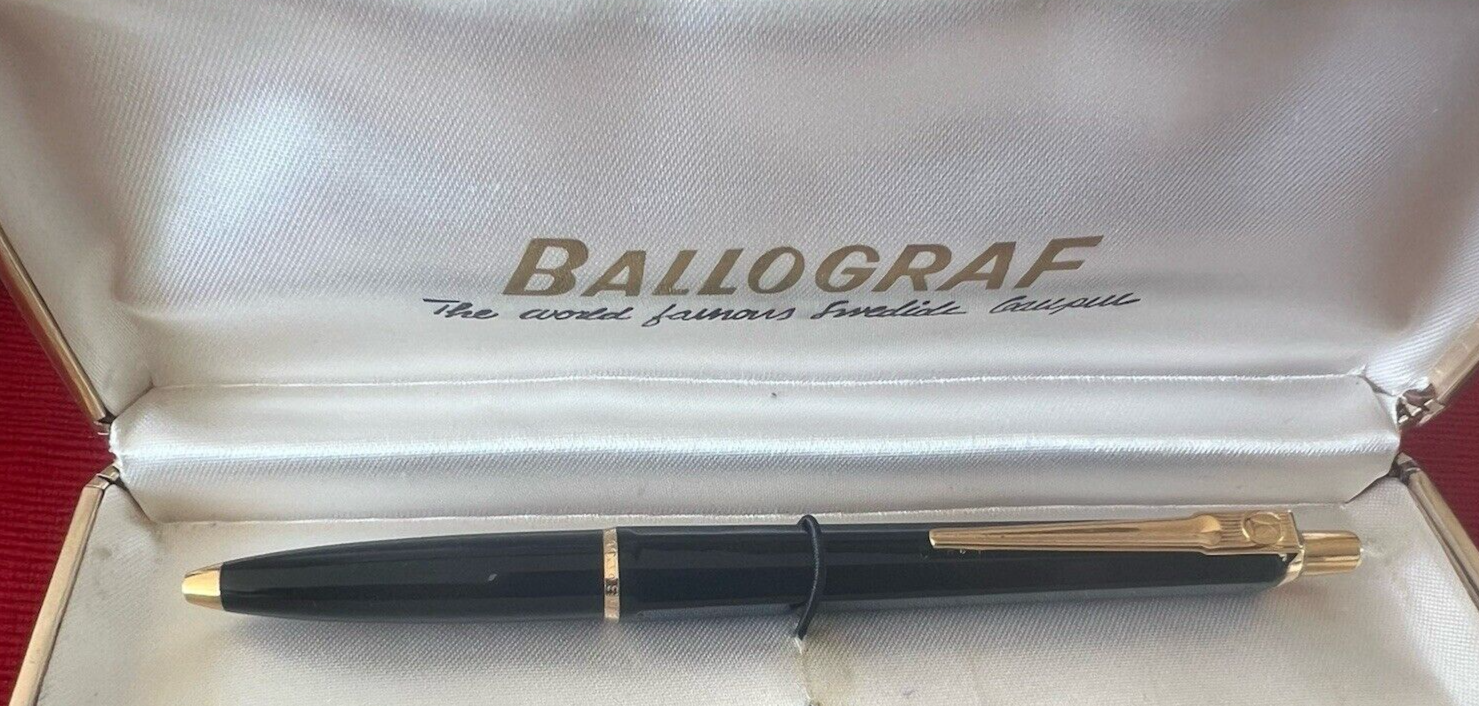 Ballograf Pen Sphere Classic Black Button Snap Gold 4 