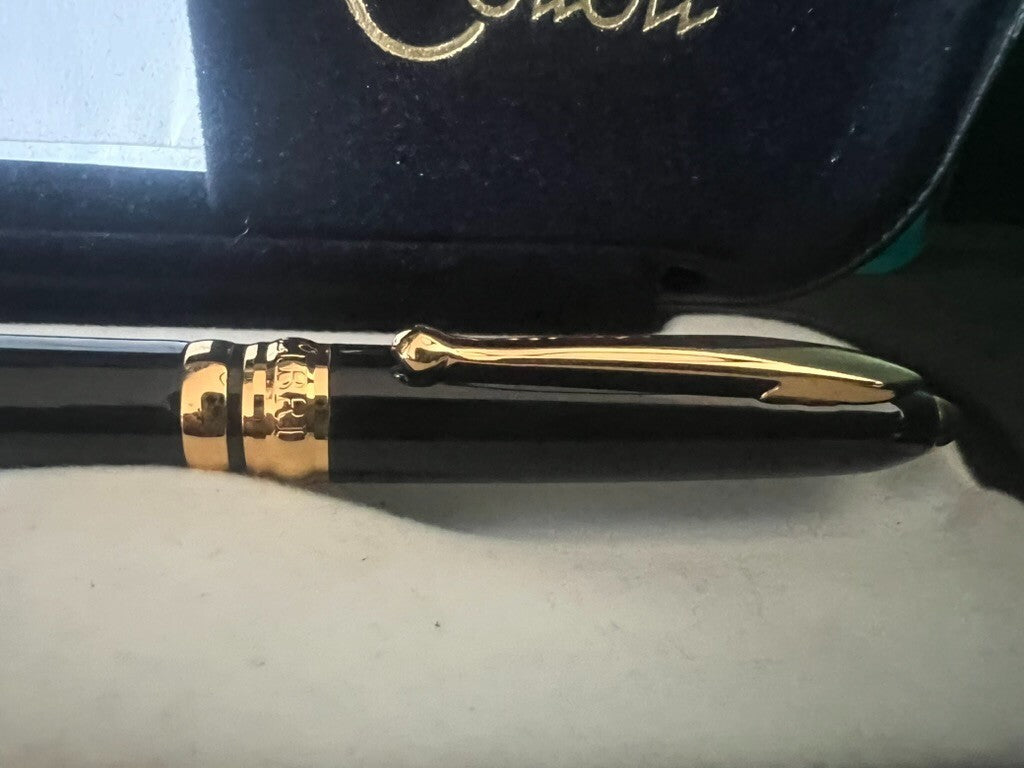 Colibri' Stylo-Plume Stylo à Plume Laque Noire Profiles Dorés M Avec Converter 
